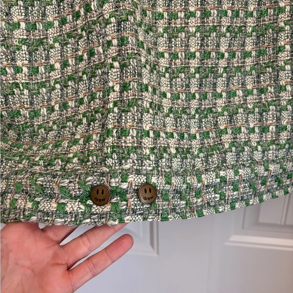 Drew House Infinite Joy Boucle Trucker Jacket in green size medium